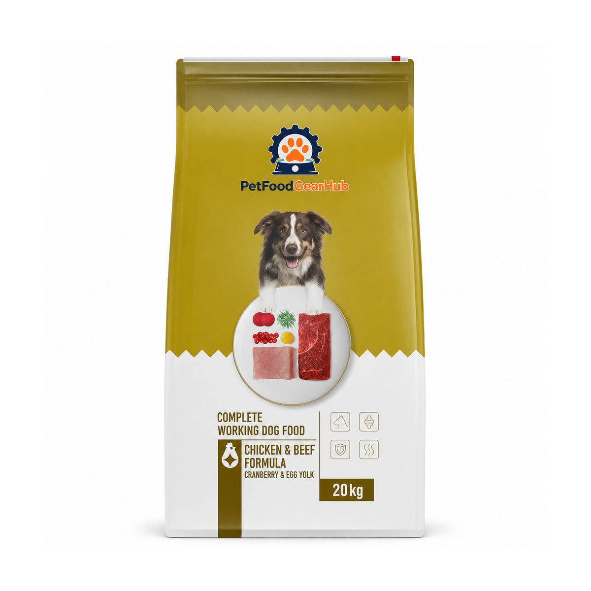 PetFoodGearHub complete working dog food, 20 kg