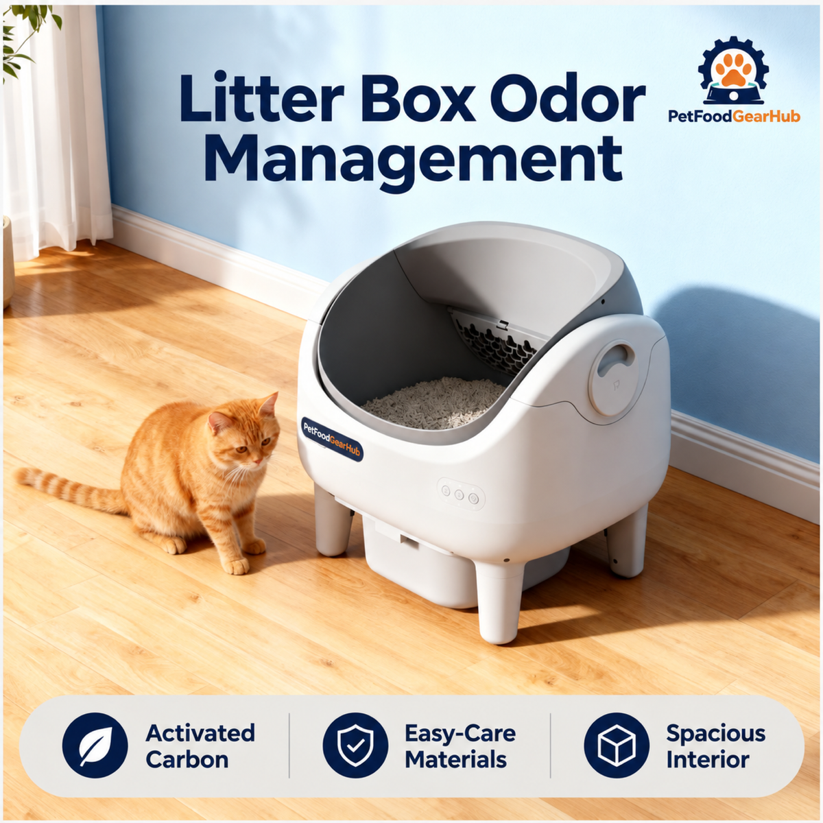 PetFoodGearHub V7 Open-Top Self-Cleaning Litter Box - Standard - product detail 7
