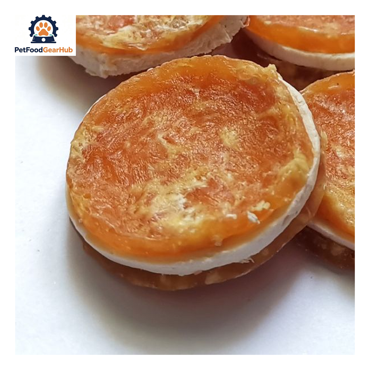 PetFoodGearHub PFGH LSC-154 US Chicken Cod Oreos wholesale dog treats - sandwich jerky chicken and cod layered treats for dogs, wholesale and OEM available with 300kg MOQ
