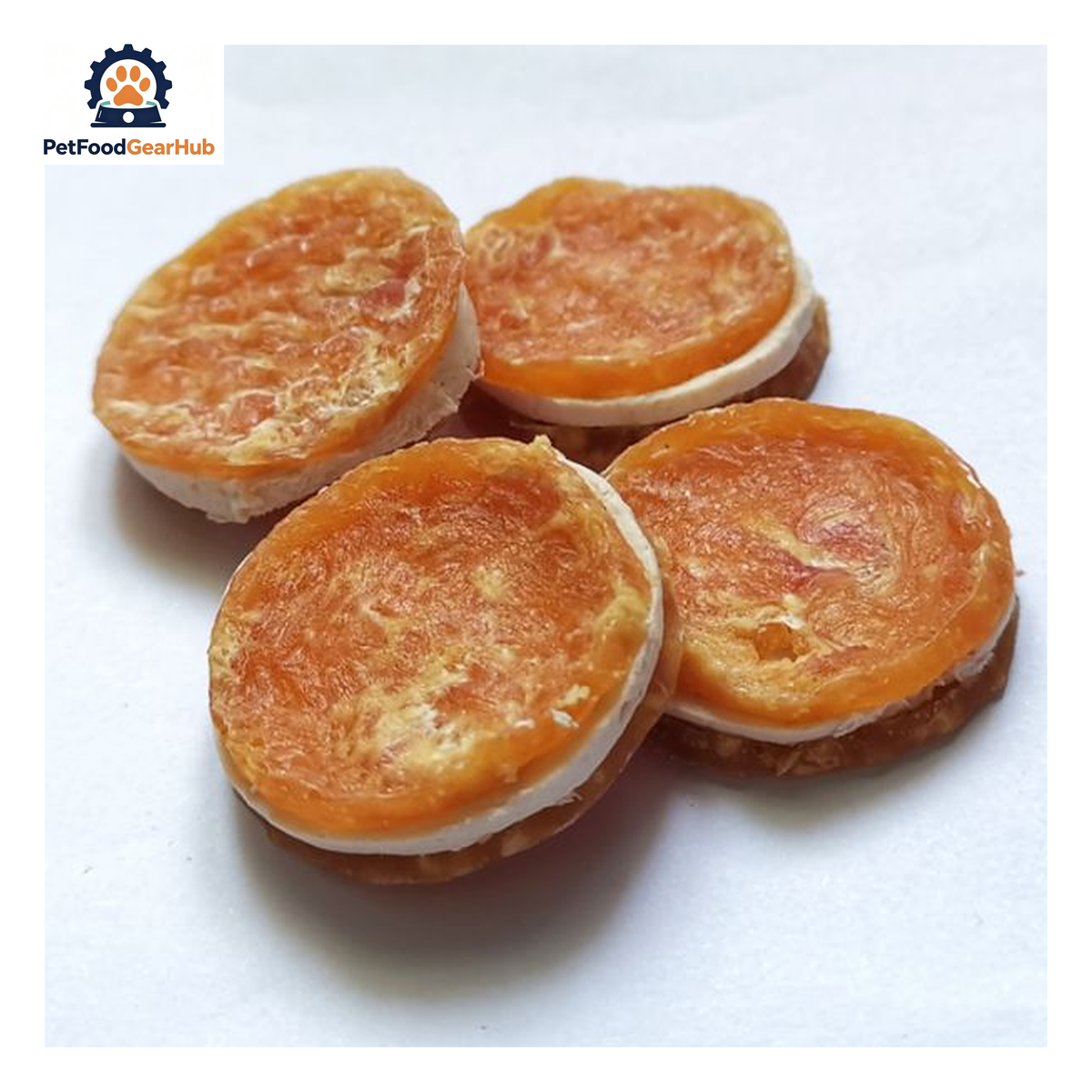 PetFoodGearHub PFGH LSC-154 US Chicken Cod Oreos wholesale dog treats - sandwich jerky chicken and cod layered treats for dogs, wholesale and OEM available with 300kg MOQ