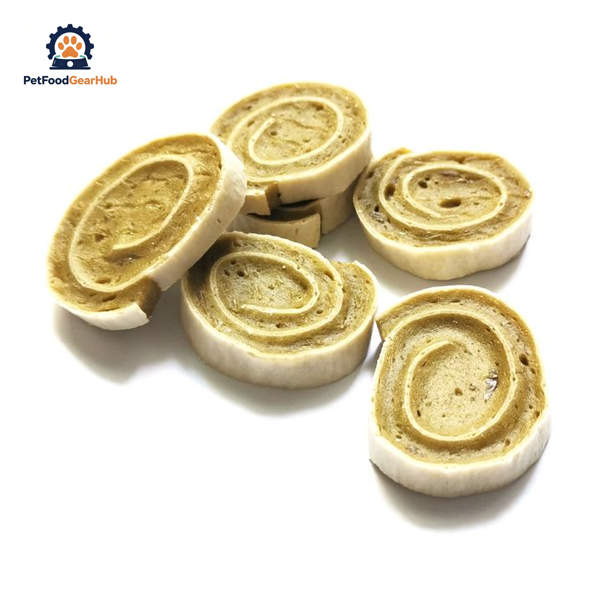 PetFoodGearHub PFGH LSC-142 US spinach cod chicken roll wholesale dog treats - spinach, cod, and chicken roll treats for dogs, wholesale and OEM available with 300kg MOQ