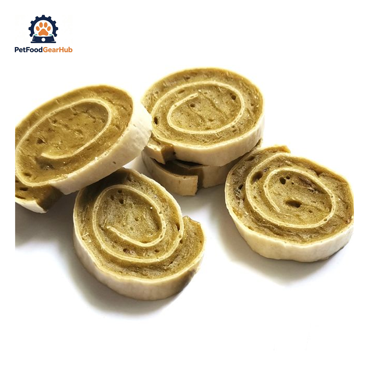 PetFoodGearHub PFGH LSC-142 US spinach cod chicken roll wholesale dog treats - spinach, cod, and chicken roll treats for dogs, wholesale and OEM available with 300kg MOQ