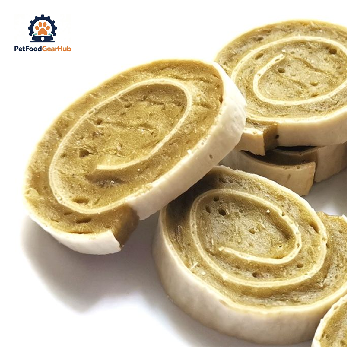 PetFoodGearHub PFGH LSC-142 US spinach cod chicken roll wholesale dog treats - spinach, cod, and chicken roll treats for dogs, wholesale and OEM available with 300kg MOQ