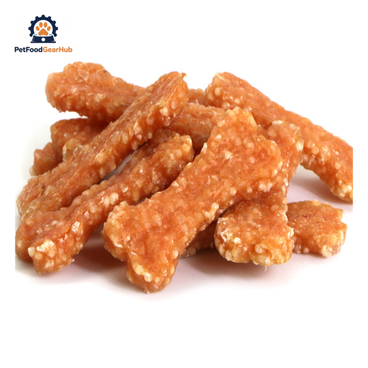 PetFoodGearHub PFGH LSC-63 US chicken with rice bone healthy dog treats - bone-shaped chicken and rice treats for dogs, wholesale and OEM available with 300kg MOQ
