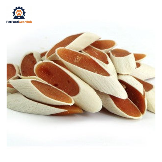 PetFoodGearHub PFGH LSC-62 US penne chicken and cod dice healthy dog snacks - penne-shaped chicken and cod dice treats for dogs, wholesale and OEM available with 300kg MOQ