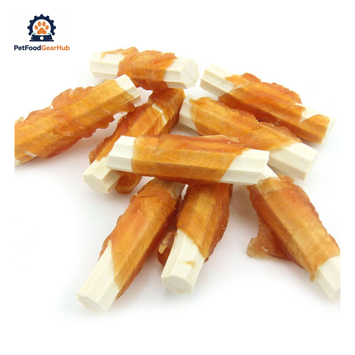 PetFoodGearHub PFGH LSC-51 US prismatic cheese stick twined by chicken natural dog snacks - chicken-twined prismatic cheese stick chews for dogs, wholesale and OEM available with 300kg MOQ