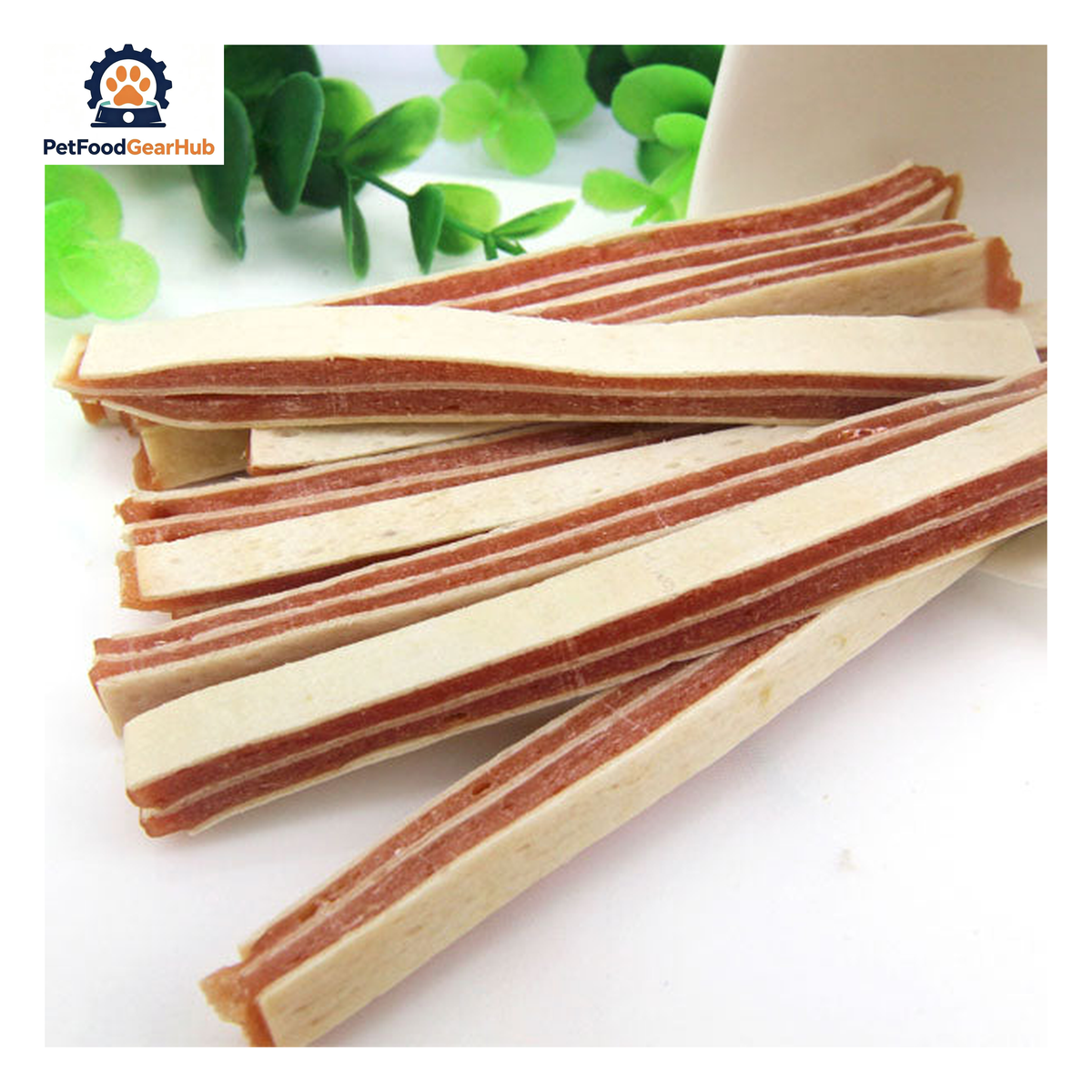 PetFoodGearHub PFGH LSC-41 US chicken and cod sandwich dried pet snacks - layered chicken and cod dried treats for dogs and cats, wholesale and OEM available with 300kg MOQ
