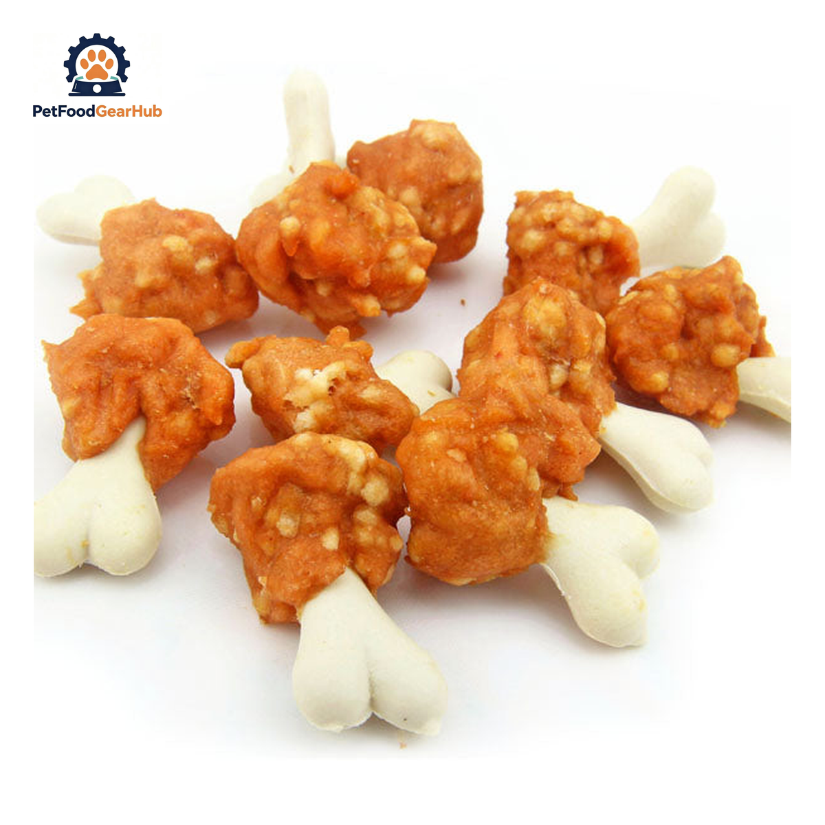 PetFoodGearHub PFGH LSC-28 US calcium bone chicken rice dog snacks - bone-shaped calcium chew treats with chicken and rice for dogs, wholesale and OEM available with 300kg MOQ