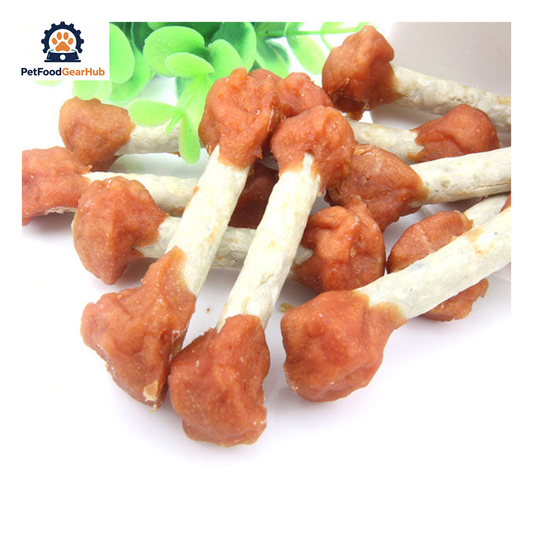 PetFoodGearHub PFGH LSC-25 US chicken dumbbell wholesale dog food - soft dumbbell-shaped chicken treats for dogs and cats, wholesale and OEM available with 300kg MOQ