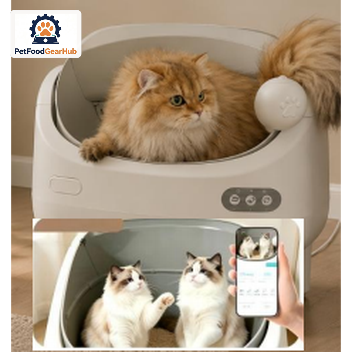 PetFoodGearHub V9 Open Smart Cat Litter Box with Camera - product detail 2