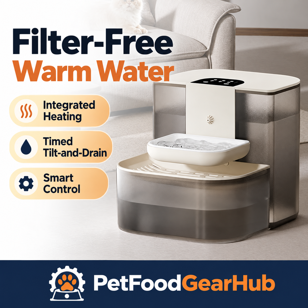 PetFoodGearHub X6/X9 Smart Heated Pet Water Fountain - product detail 6