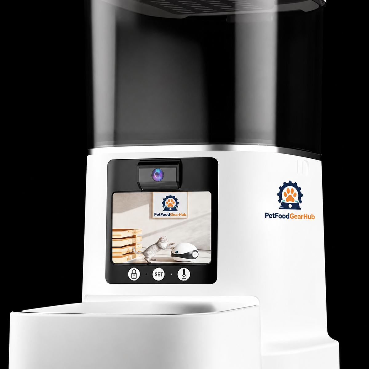 PetFoodGearHub FX-01 Smart Pet Feeder with Two-Way Video - White - product detail 3