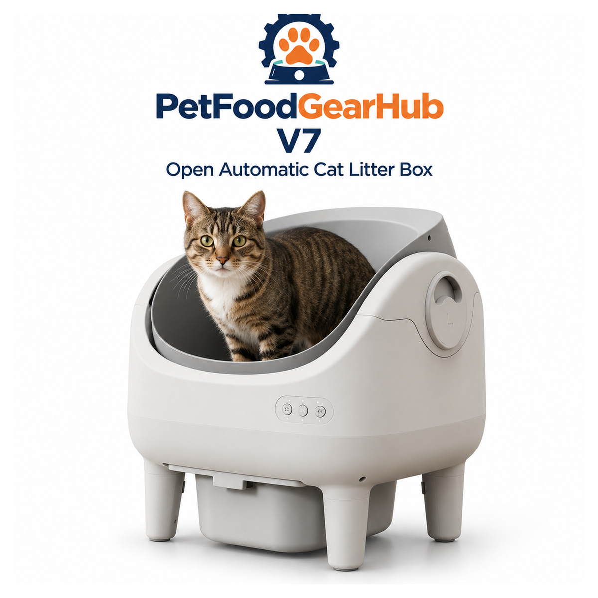PetFoodGearHub V7 Open Automatic Cat Litter Box