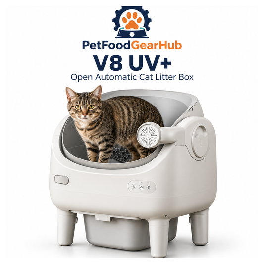 PetFoodGearHub V8 UV+ Open Automatic Cat Litter Box