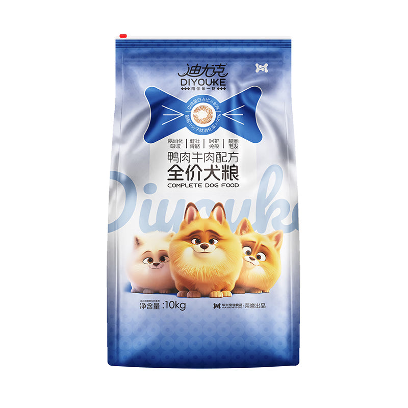 迪尤克（DIYOUKE）迪尤克狗粮鲜肉鸭肉梨冻干狗粮鸭肉牛肉肉松狗粮幼犬成犬通用型 10KG鸭肉牛肉（加肉松）狗粮