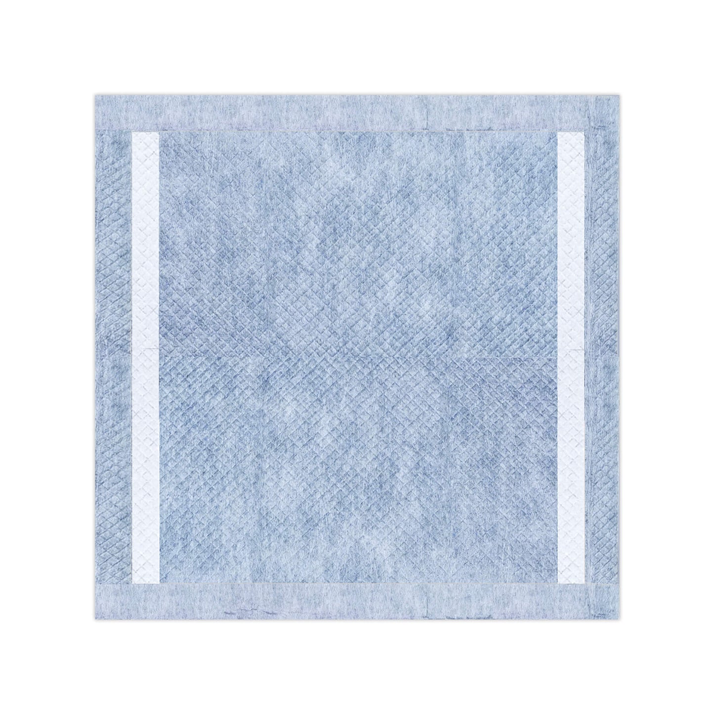 the charcoal pee pad has the plaid designe and 2 adhesive strips