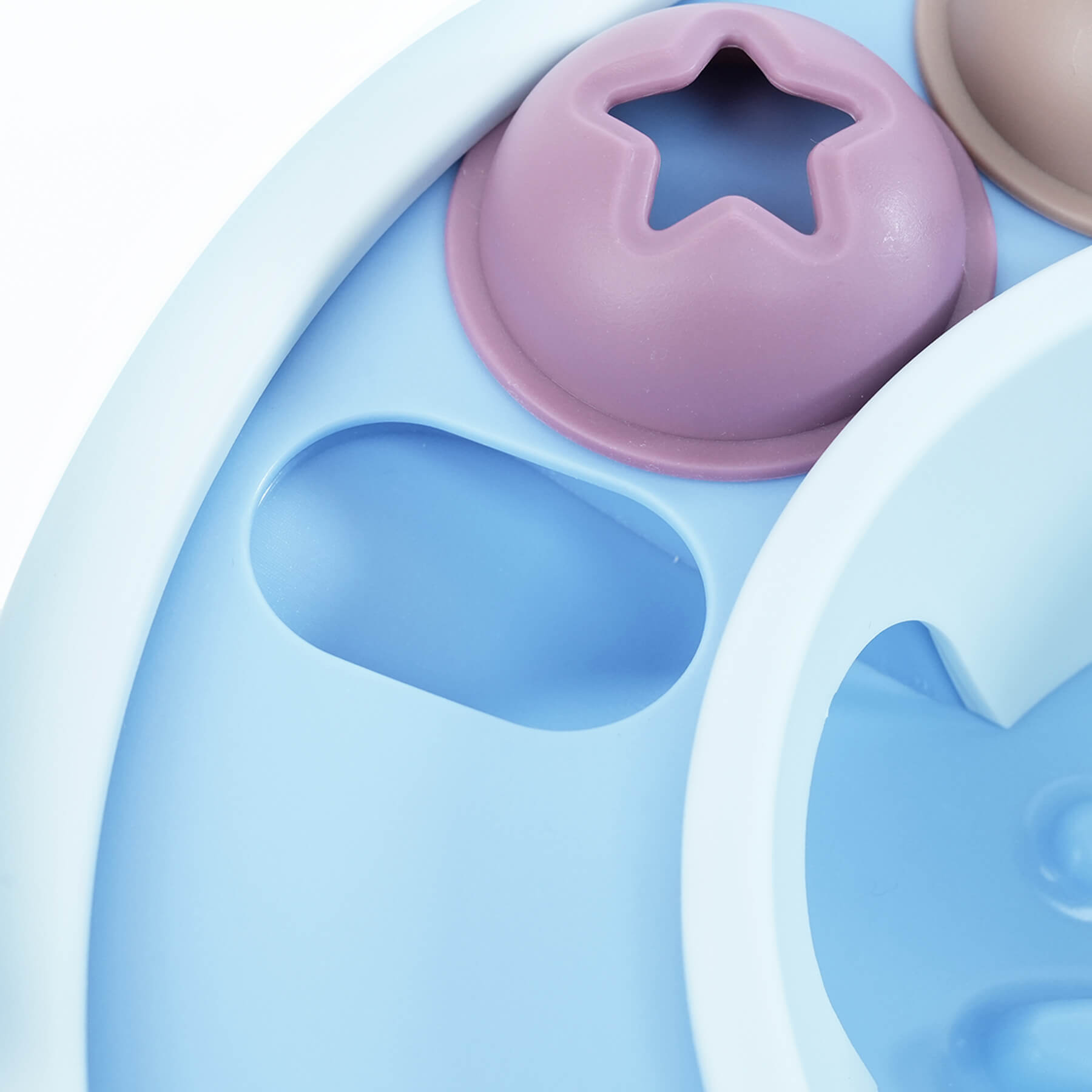 the details of the indestructible material dog puzzle toys