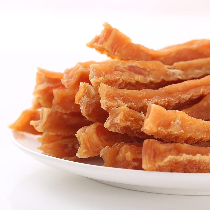 路斯狗零食大礼包鸡胸肉干肉条训练奖励耐嚼磨牙零食混合口味100g*8袋