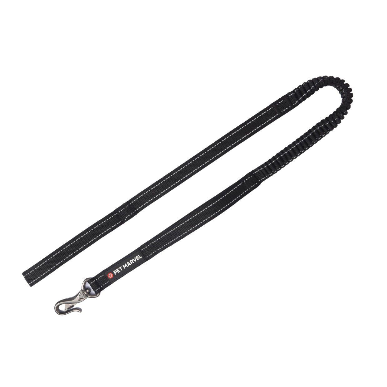heavy duty tactical dog leash with 2 handles black