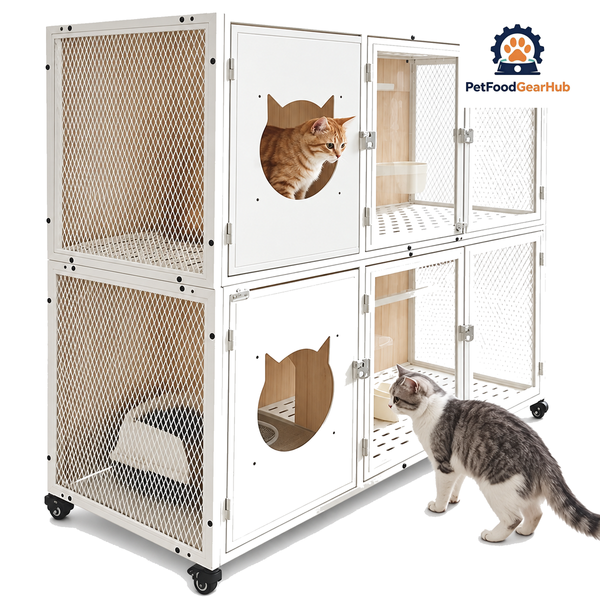 PetFoodGearHub modular indoor cat enclosure