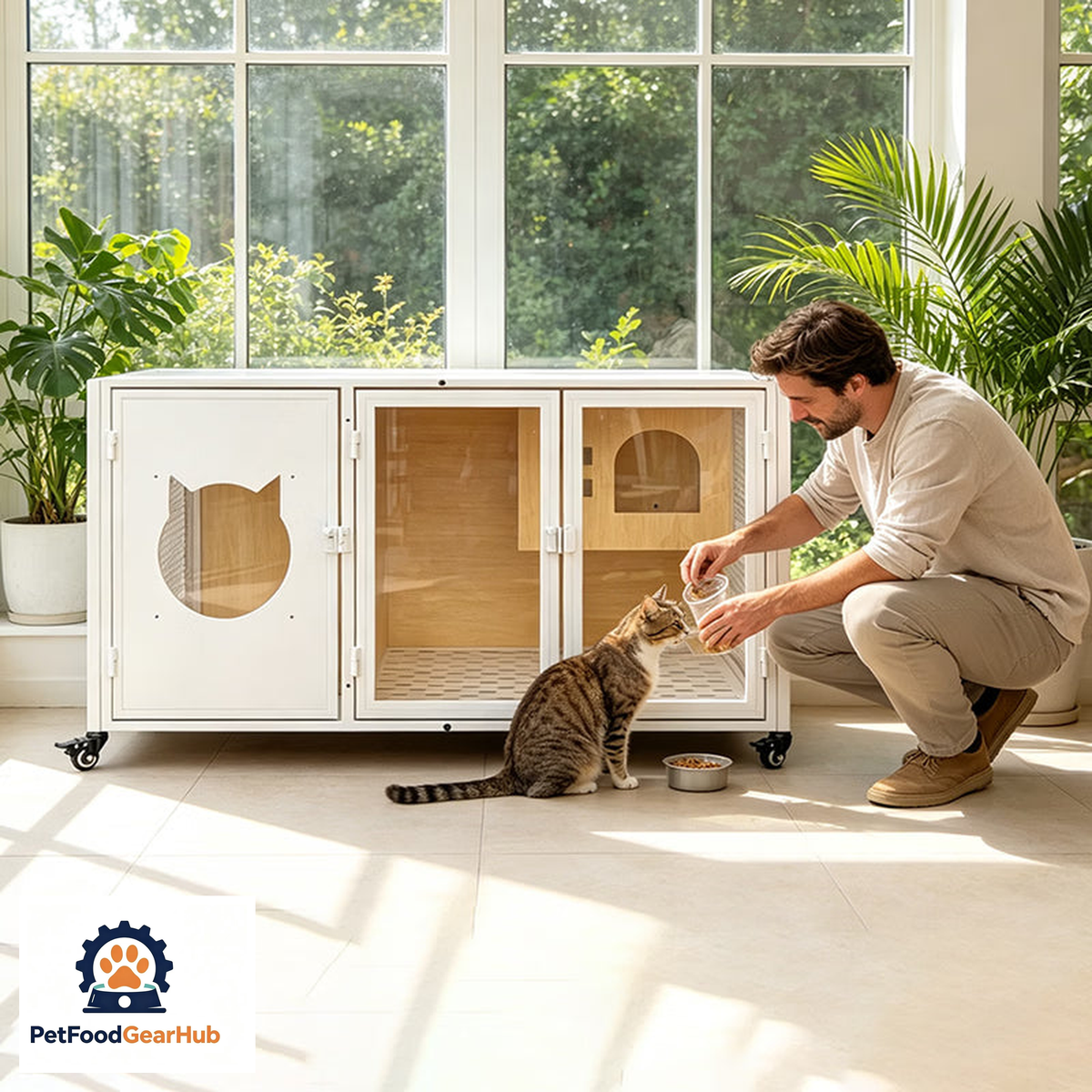 PetFoodGearHub modular indoor cat enclosure — view 3