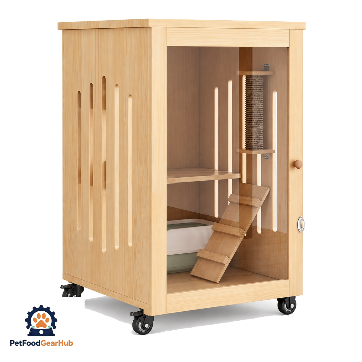 PetFoodGearHub indoor cat house and enclosure
