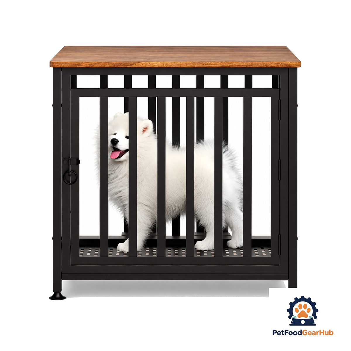 PetFoodGearHub furniture-style indoor dog crate