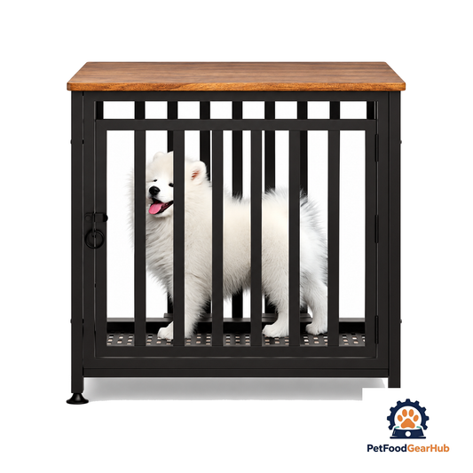 PetFoodGearHub furniture-style indoor dog crate