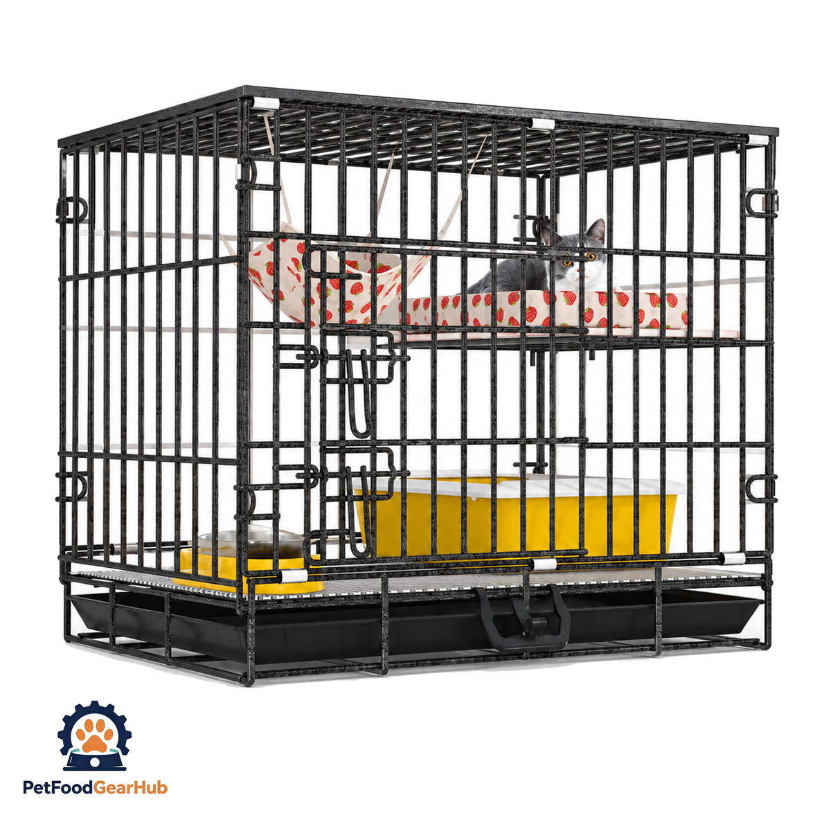 PetFoodGearHub multi-level indoor cat cage