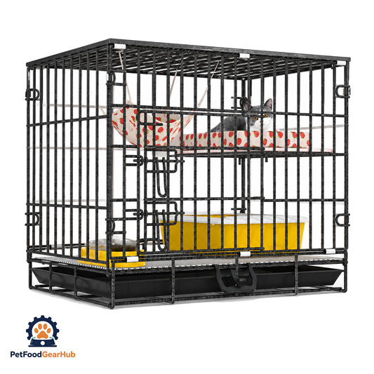 PetFoodGearHub multi-level indoor cat cage