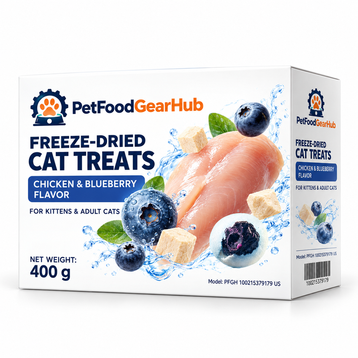 PetFoodGearHub Freeze-Dried Chicken Breast Cat Treats, 400 g - PetFoodGearHub product image