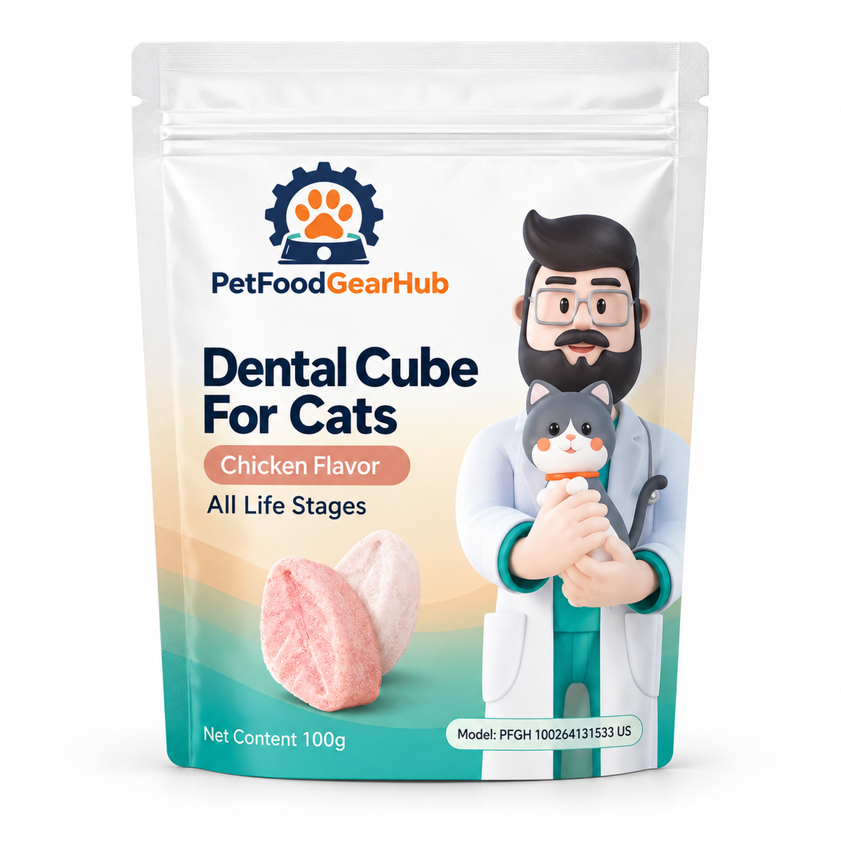 PetFoodGearHub Freeze-Dried Chicken Breast Cat Treats, 400 g - PetFoodGearHub product image