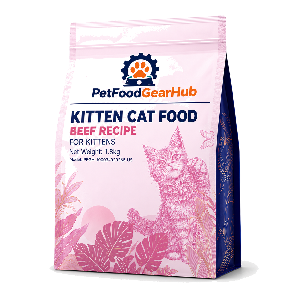 PetFoodGearHub Beef Kitten Food, 1.8 kg - PetFoodGearHub product image