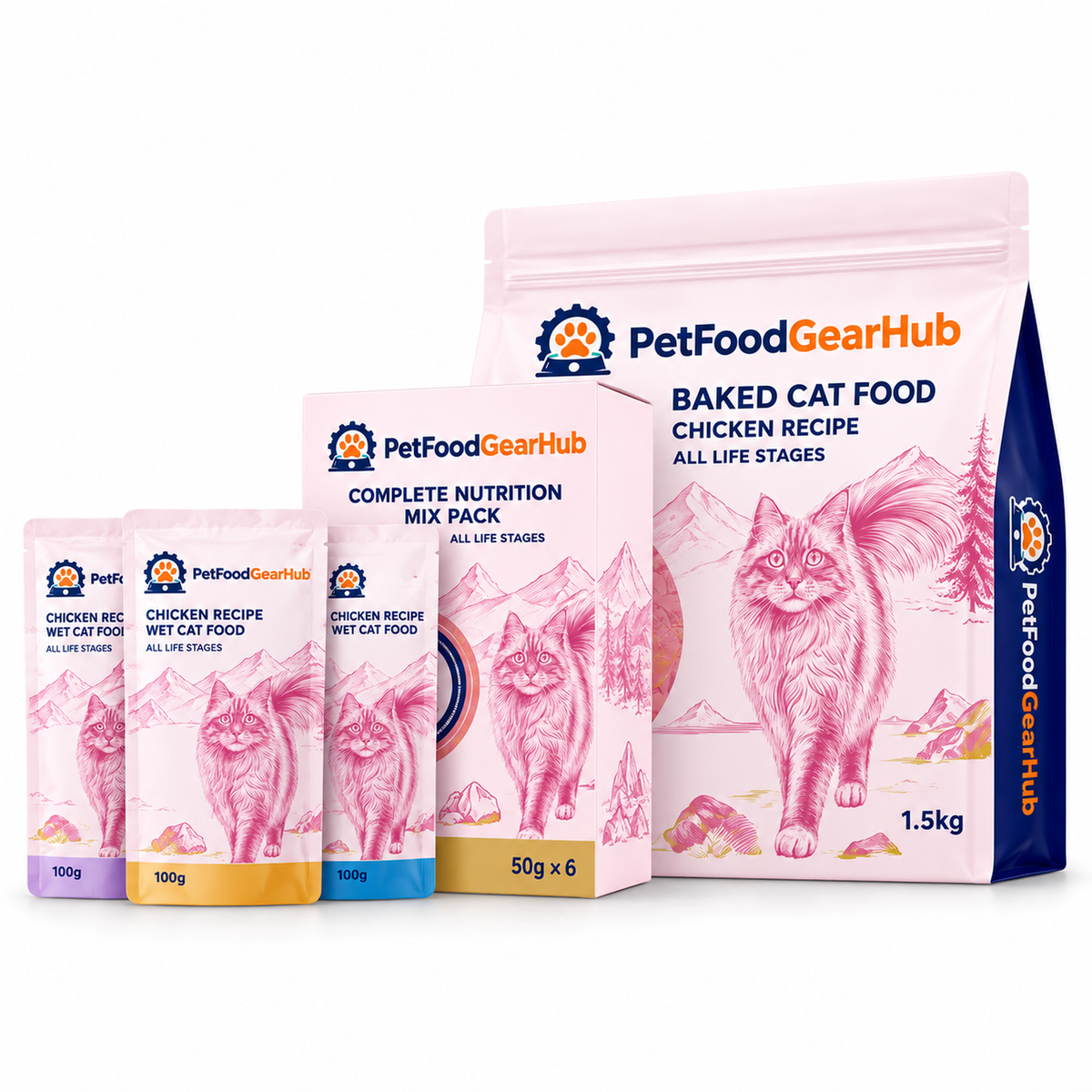 PetFoodGearHub Baked Chicken Cat Food for All Life Stages, 1.5 kg - PetFoodGearHub product image