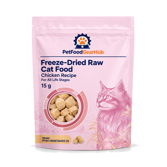 PetFoodGearHub Freeze-Dried Chicken Cat Food, 15 g - PetFoodGearHub product image