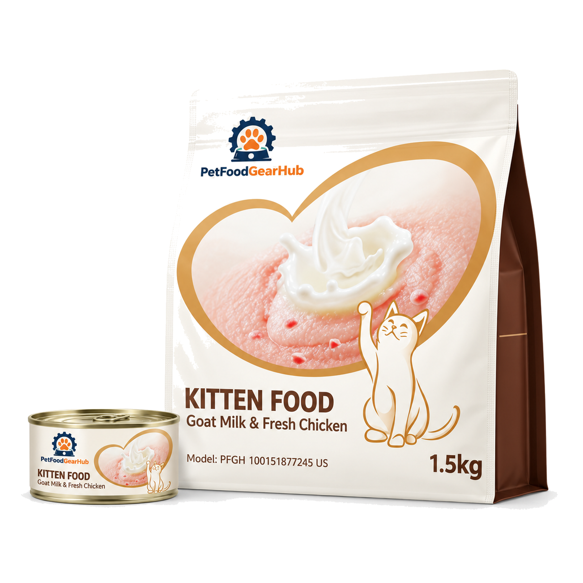 PetFoodGearHub Baked Goat Milk & Chicken Kitten Food, 1.5 kg - PetFoodGearHub product image