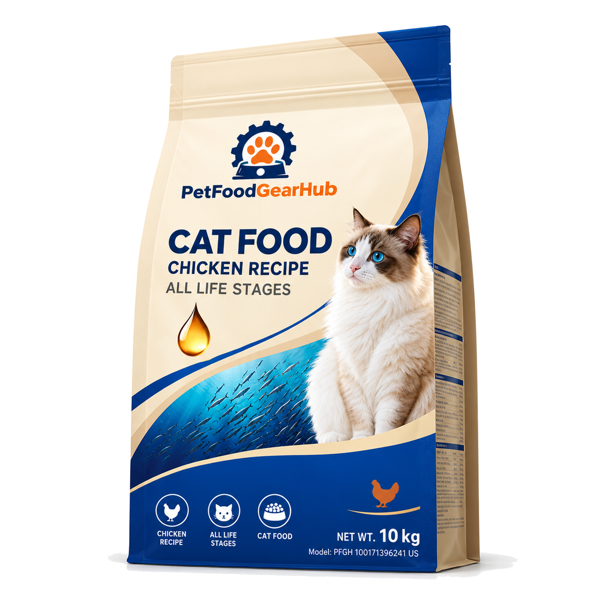 PetFoodGearHub Fresh Chicken Cat Food, 10 kg - PetFoodGearHub product image