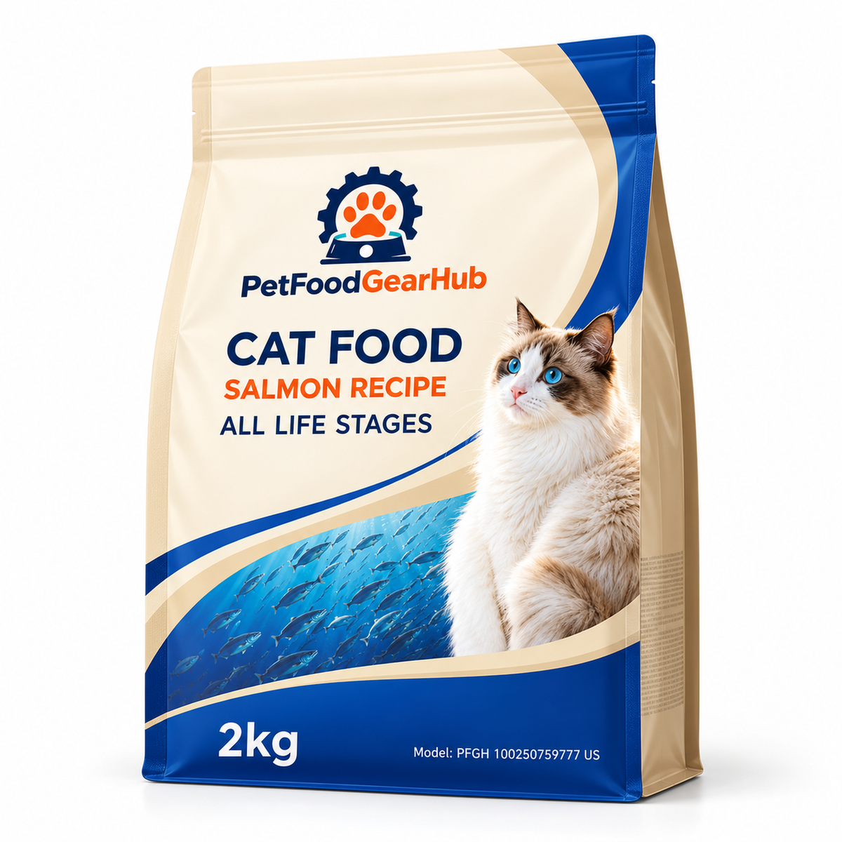 PetFoodGearHub Salmon Cat Food, 2 kg - PetFoodGearHub product image