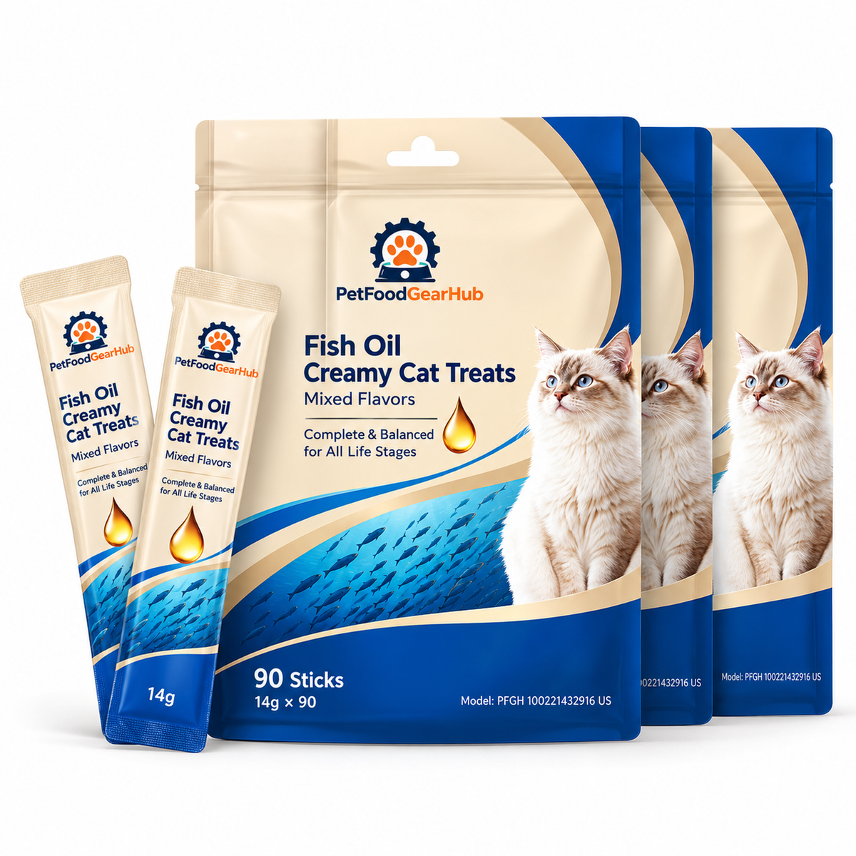 PetFoodGearHub Wet Cat Food Pouch Variety Pack, 70 g × 6 - PetFoodGearHub product image