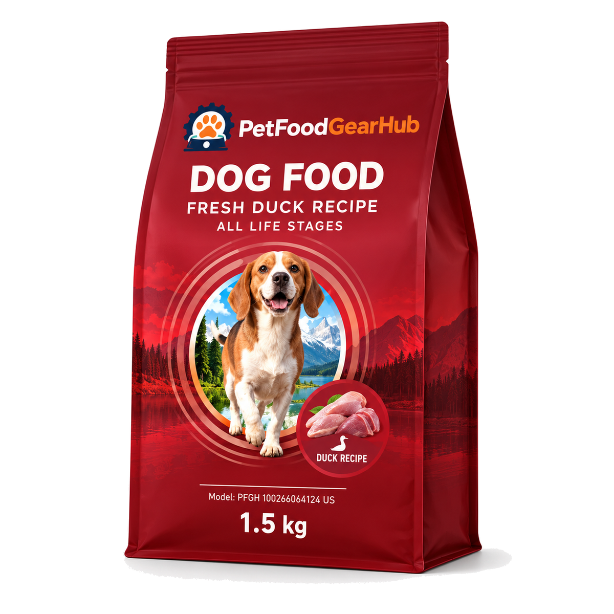 PetFoodGearHub Fresh Duck Dog Food, 1.5 kg - PetFoodGearHub product image