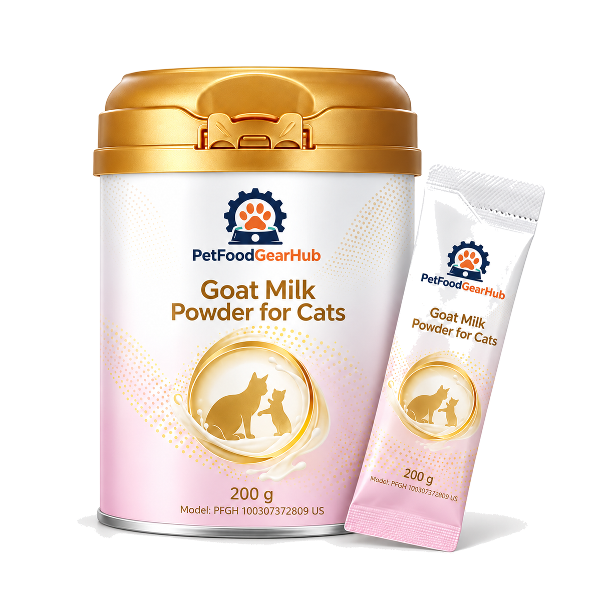 PetFoodGearHub Goat Milk Powder for Cats, 200 g - PetFoodGearHub product image