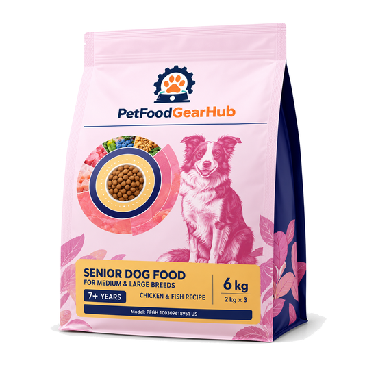 PetFoodGearHub Senior Dog Food for Medium & Large Breeds, 2 kg × 3 - PetFoodGearHub product image