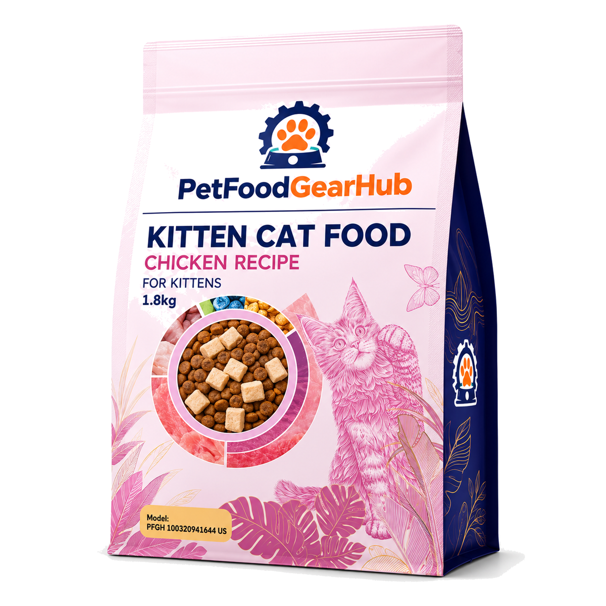 PetFoodGearHub Chicken Kitten Food, 1.8 kg × 3 - PetFoodGearHub product image