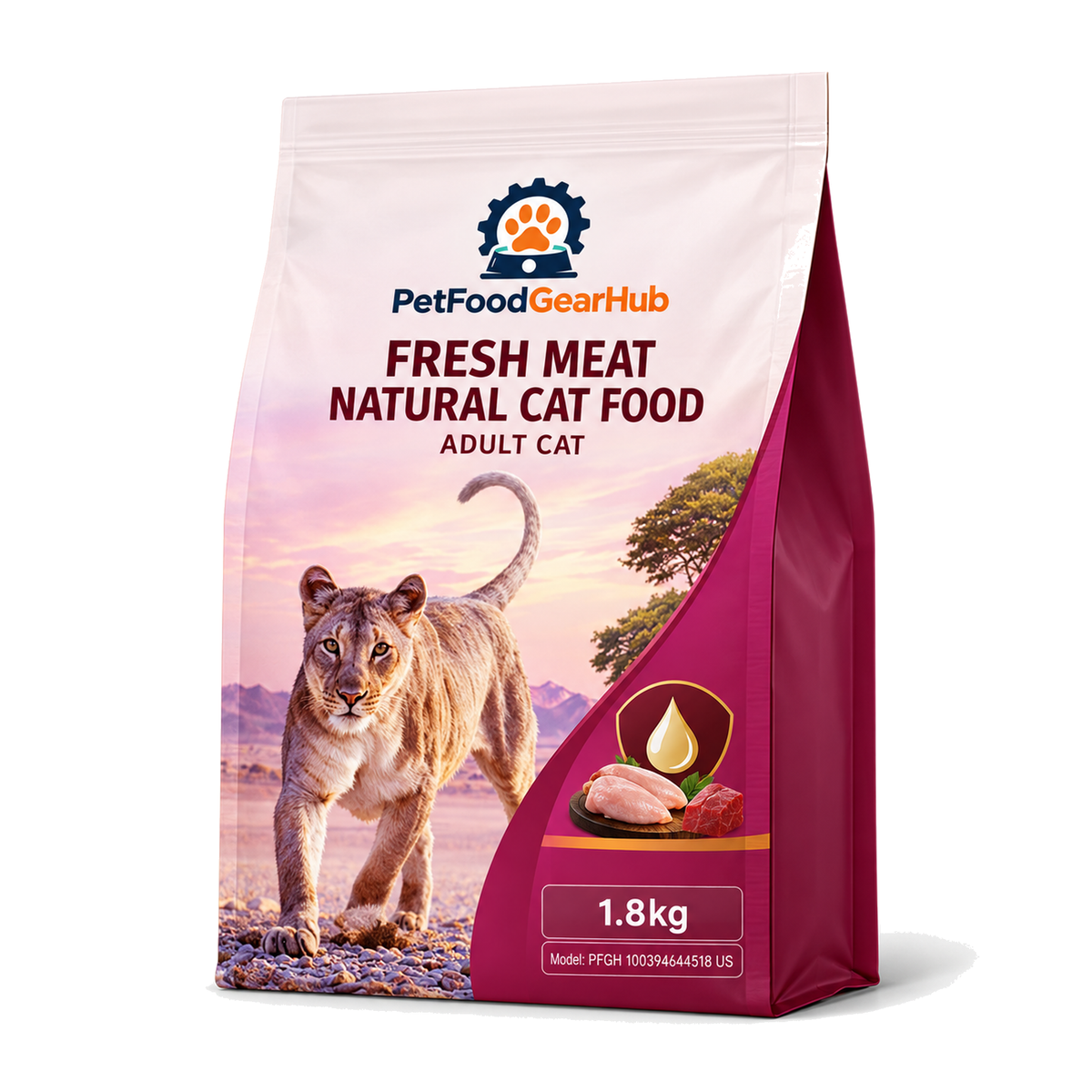 PetFoodGearHub Fresh Meat Adult Cat Food, 1.8 kg - PetFoodGearHub product image