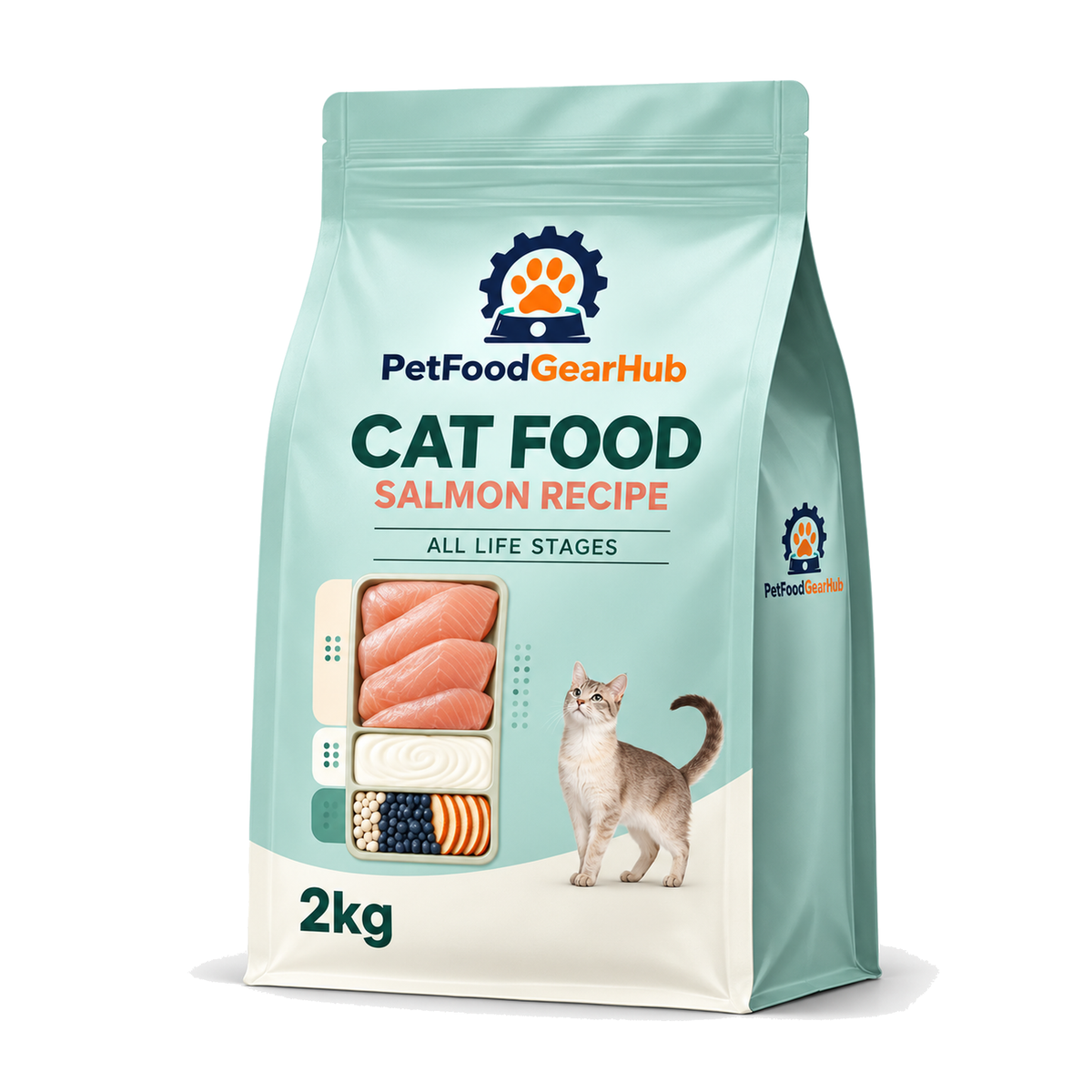PetFoodGearHub Salmon Indoor Cat Food, 2 kg - PetFoodGearHub product image