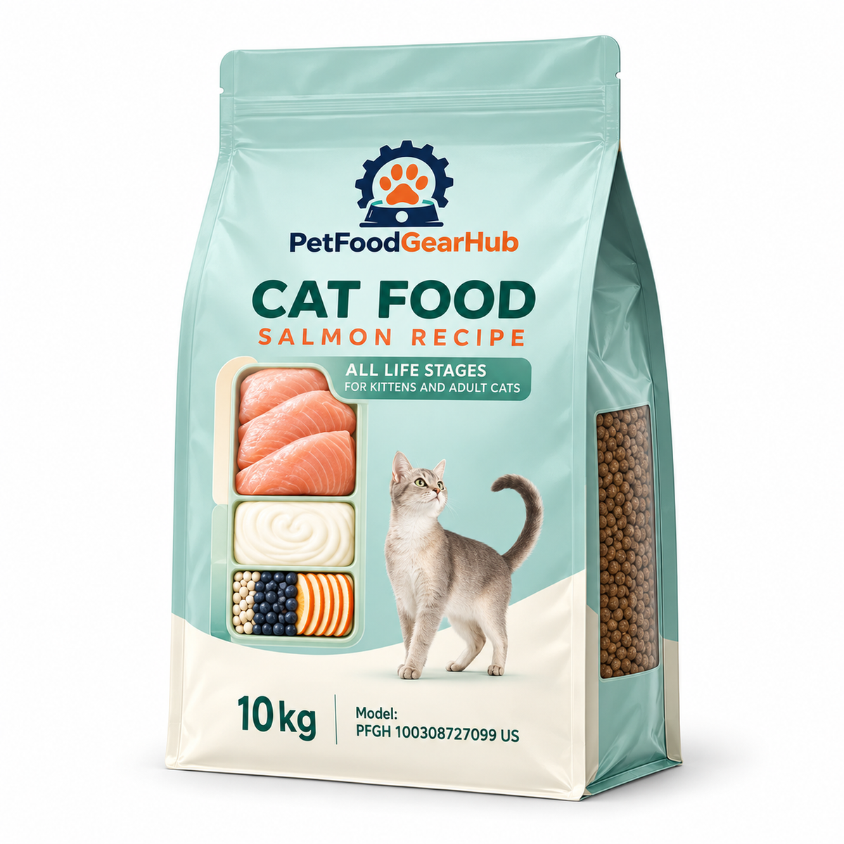 PetFoodGearHub Salmon Indoor Cat Food, 2 kg - PetFoodGearHub product image