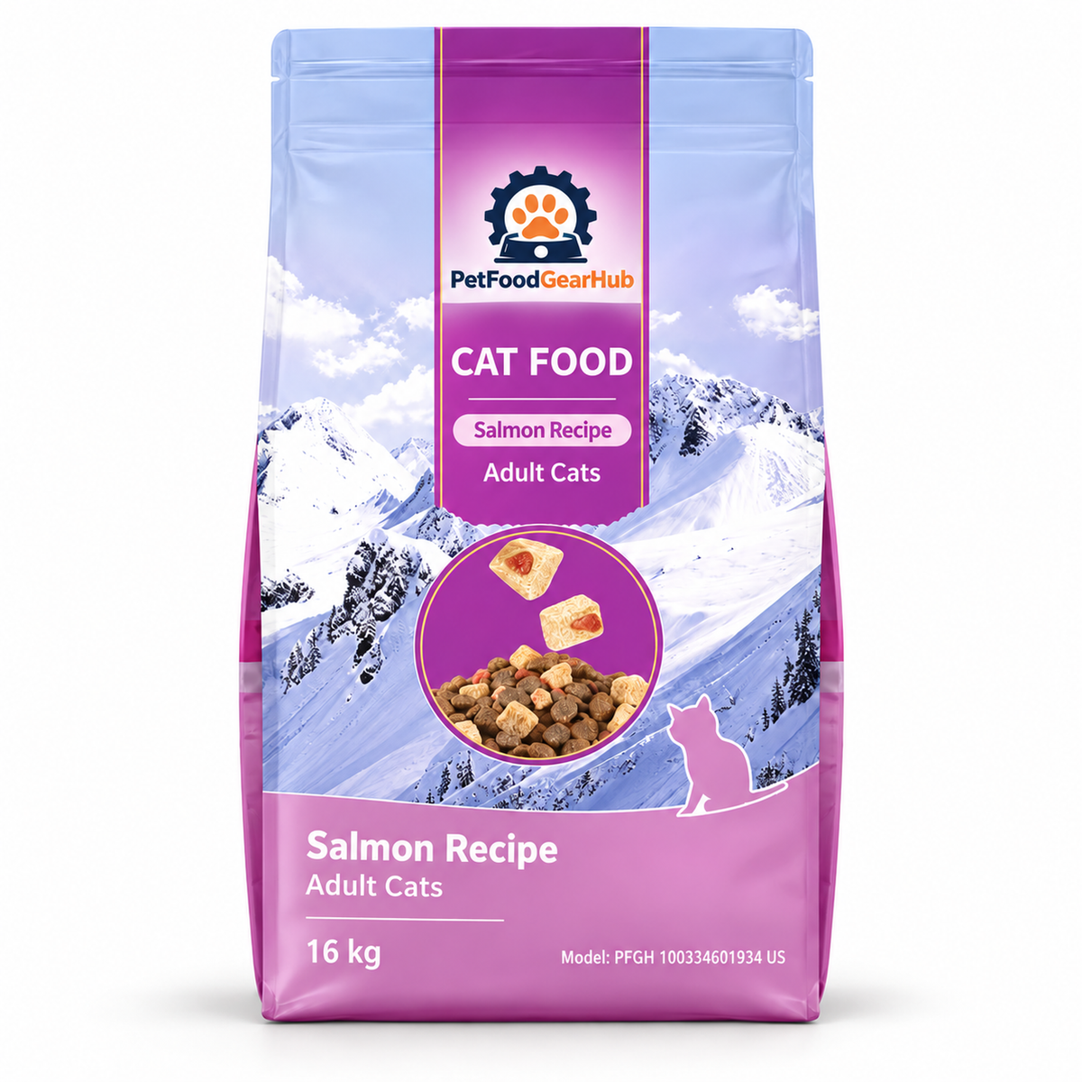 PetFoodGearHub Freeze-Dried Salmon Adult Cat Food, 2 kg - PetFoodGearHub product image