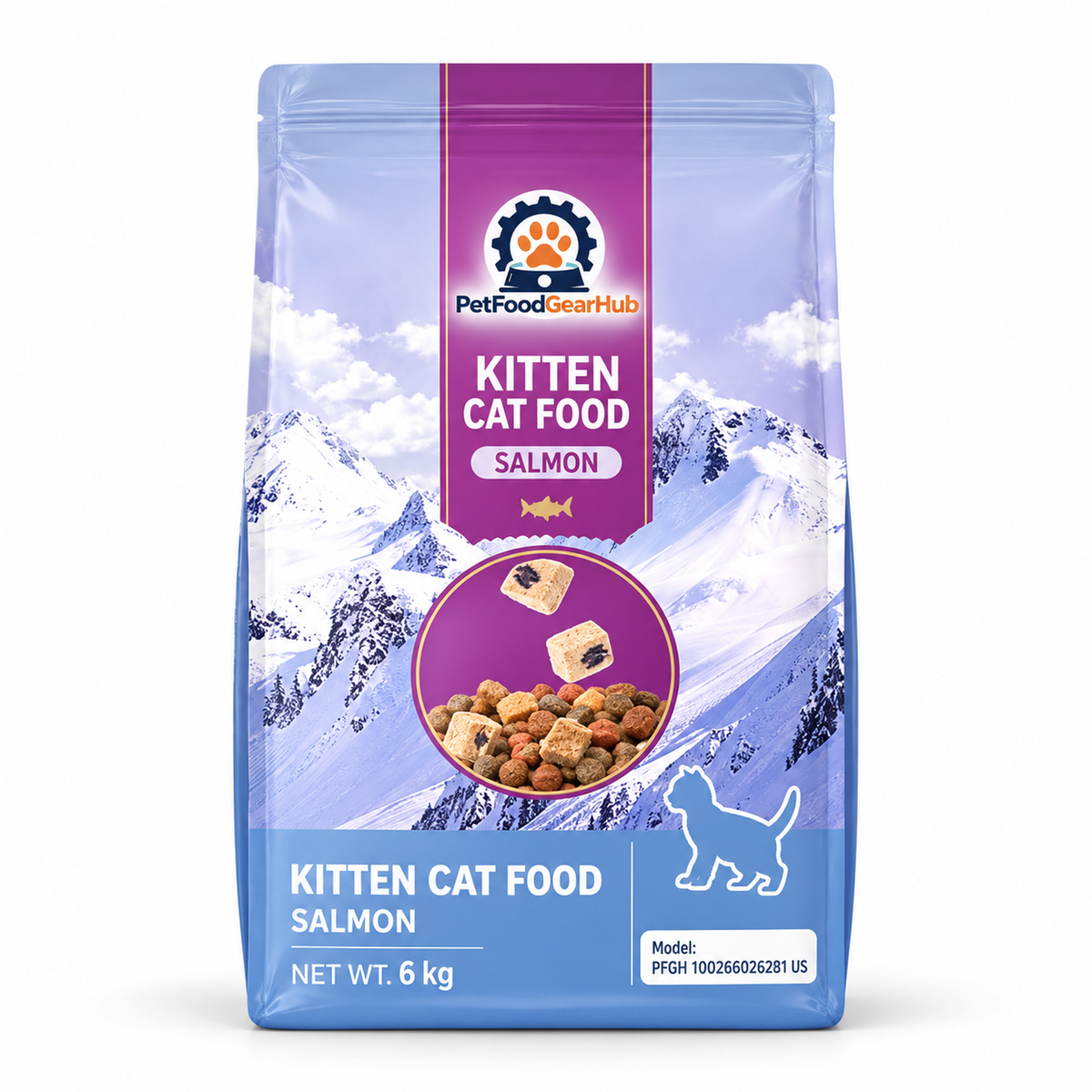 PetFoodGearHub Freeze-Dried Salmon Adult Cat Food, 2 kg - PetFoodGearHub product image