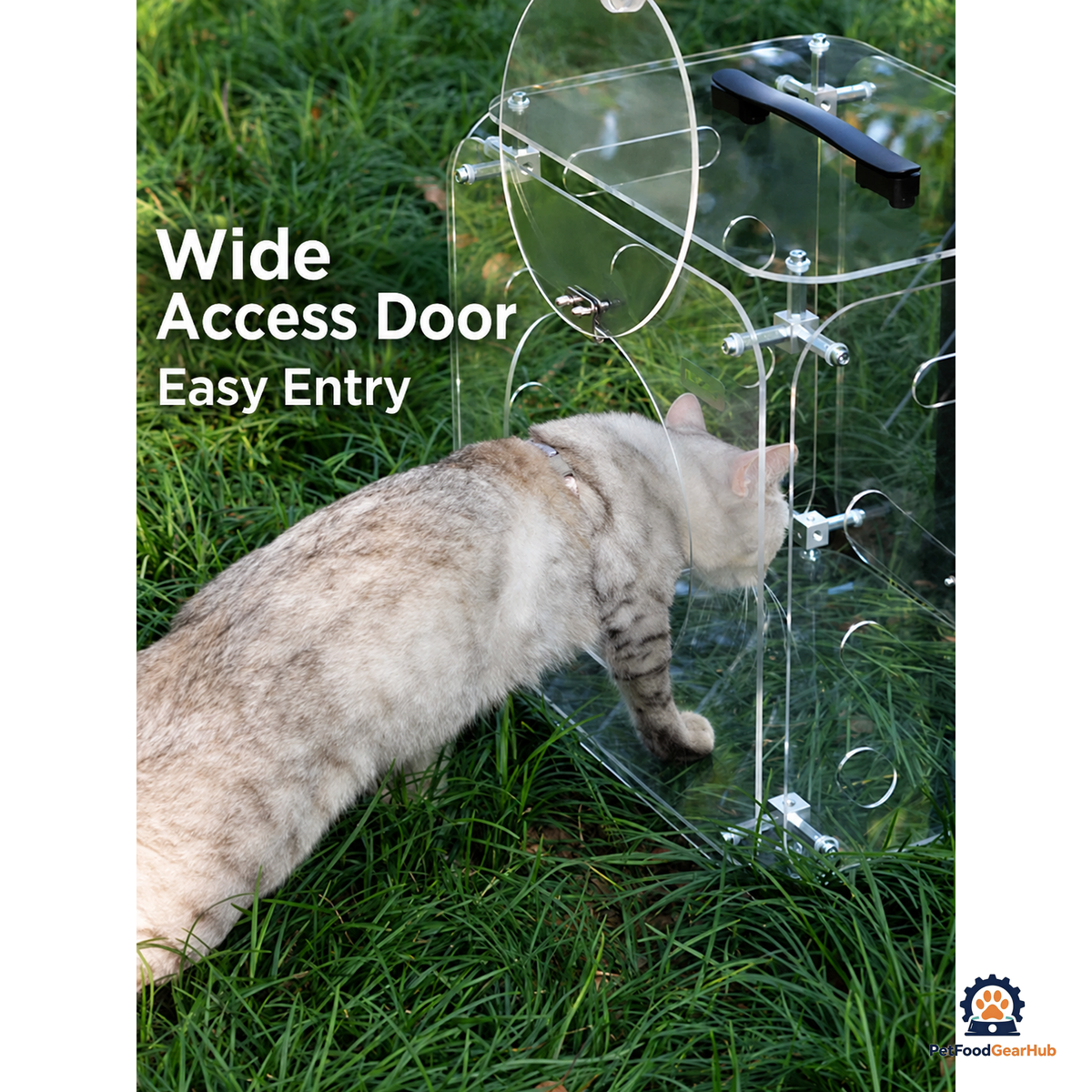 PetFoodGearHub Acrylic Pet Rolling Carrier - product view 3