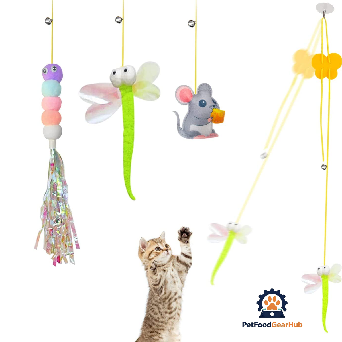 PetFoodGearHub Hanging Interactive Cat Toy Set - product image 2